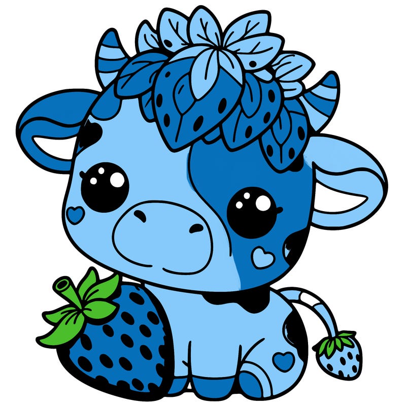 cute strawberry cow
