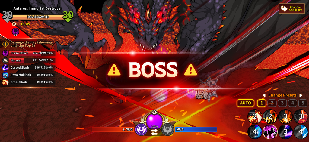 Demigod Idle: Rise of a legend - Demigod Idle action RPG boss battle against Antares Immortal Destroyer