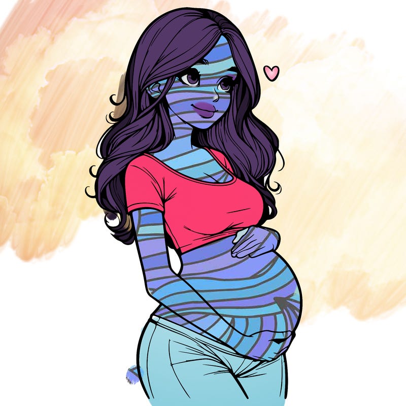 realistic pregnant girl