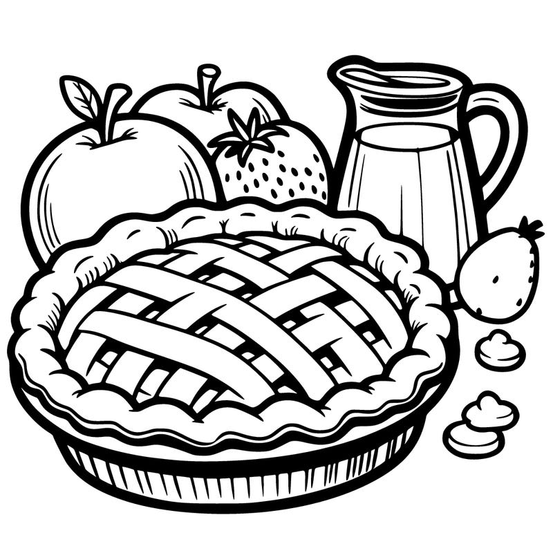 a pie of food