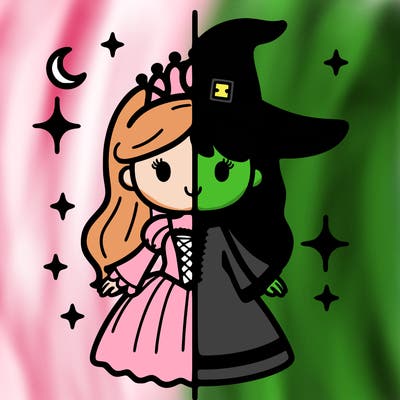 split princess and witch