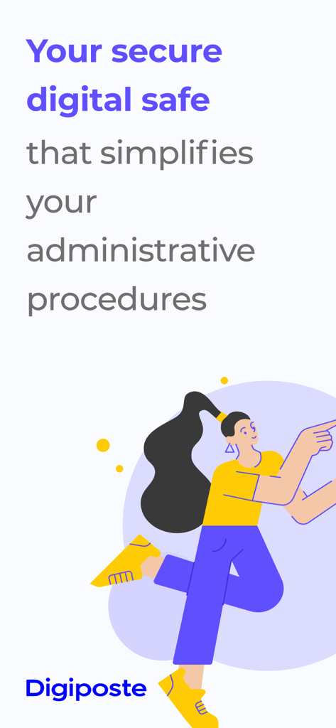 Digiposte app screen for secure digital document storage