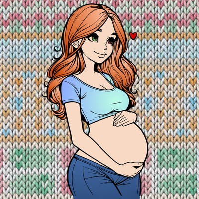 realistic pregnant girl
