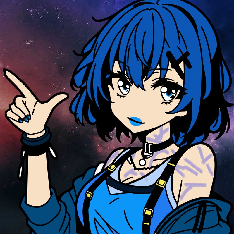 an anime girl who looks cool