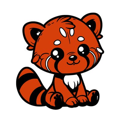 a adorable red panda