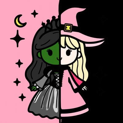 split princess and witch