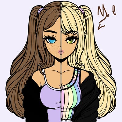 realistic girl split