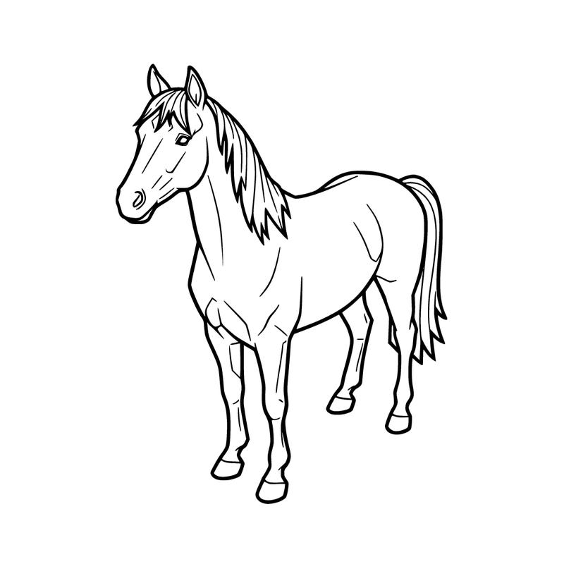 a horse. no background.