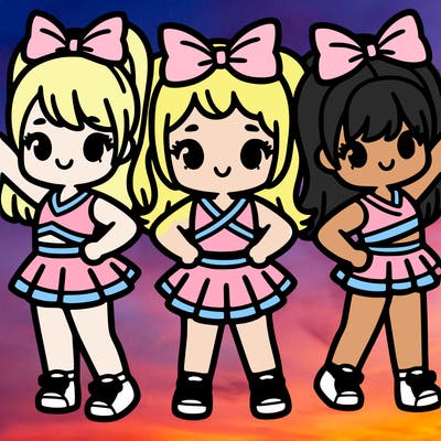 cute cheerleader, girls