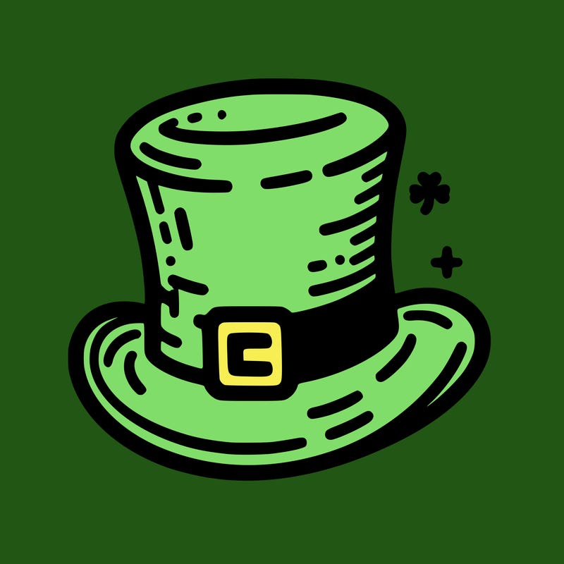 st patrick hat with thin lines