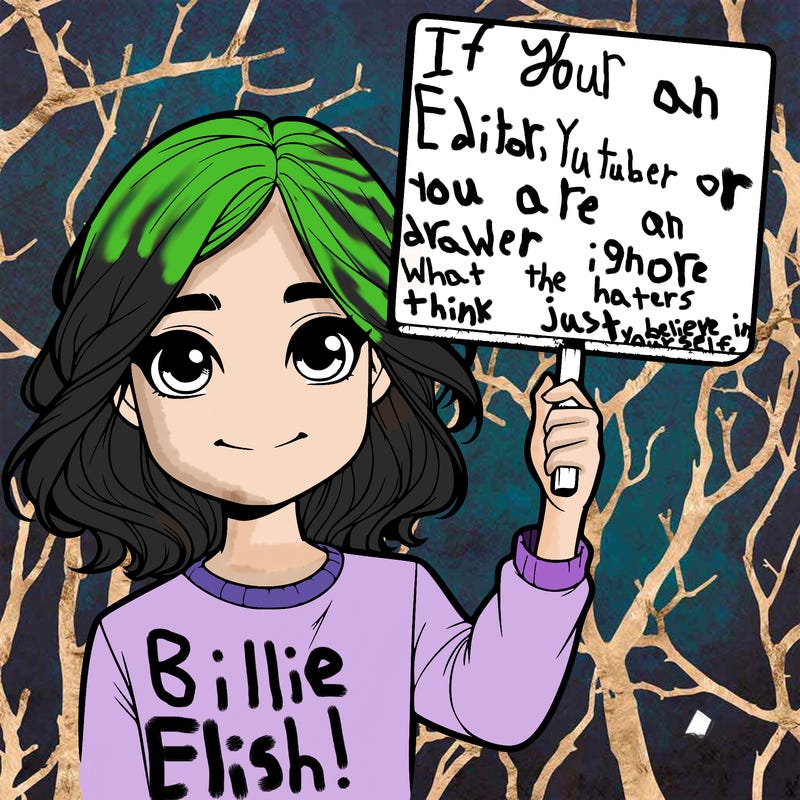 realistic girl holding up a sign