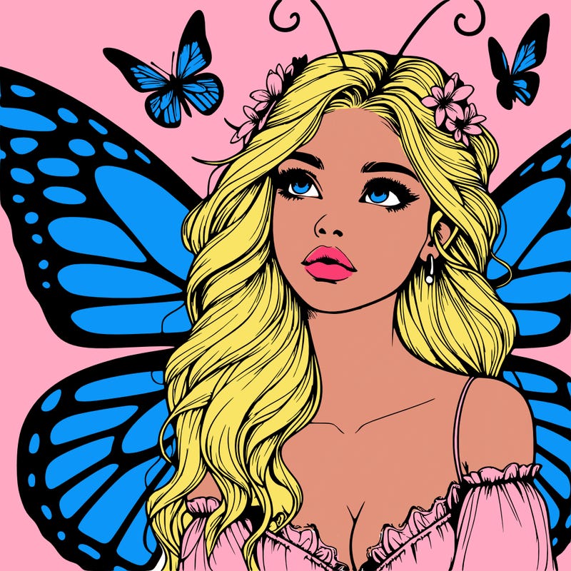 butterfly fairy realistic girl
