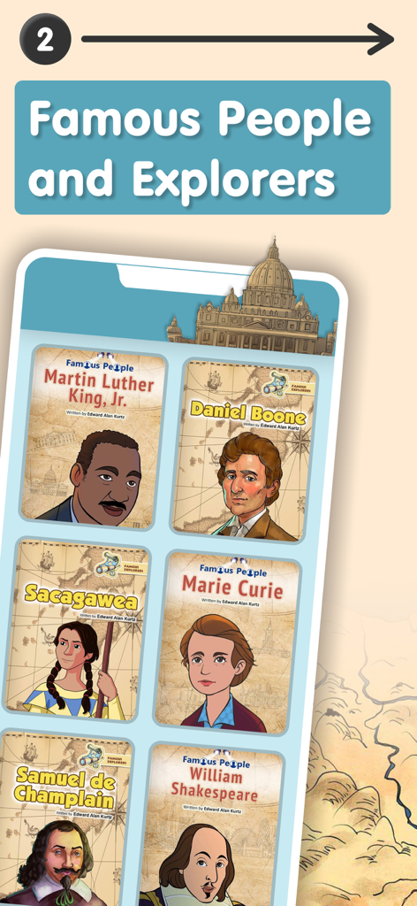 Educational books about famous people and explorers for 3rd grade students featuring Martin Luther King Jr and Marie Curie