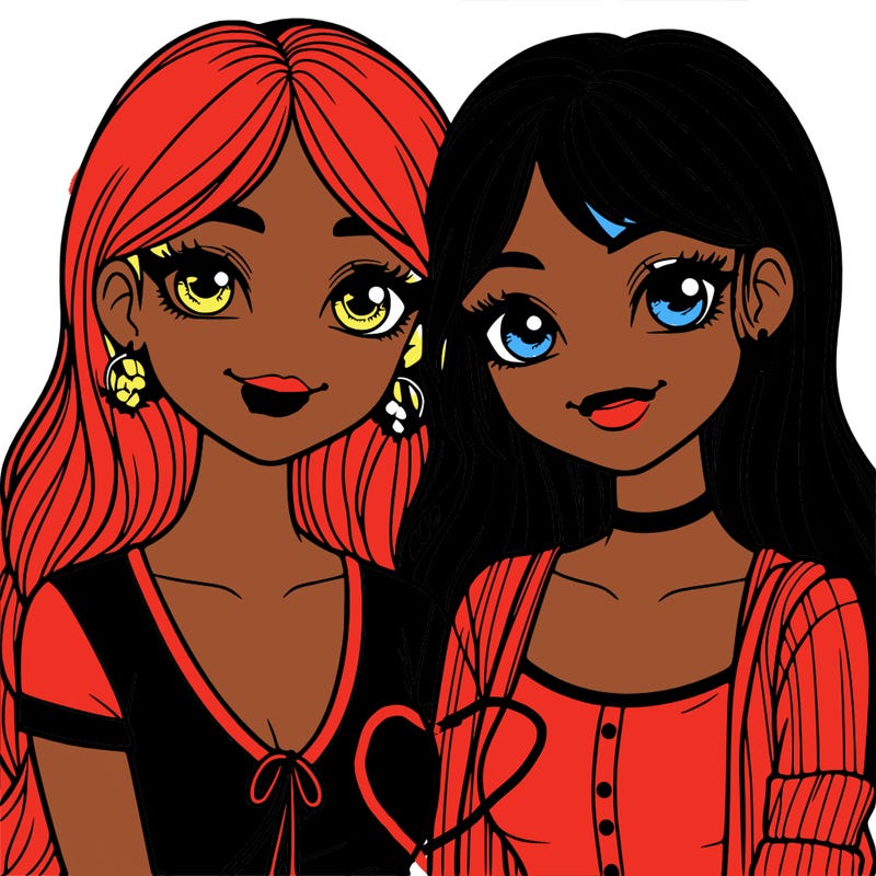 realistic, best friends girls