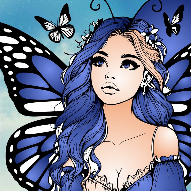 butterfly fairy realistic girl
