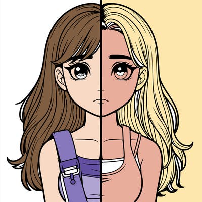 realistic girl split