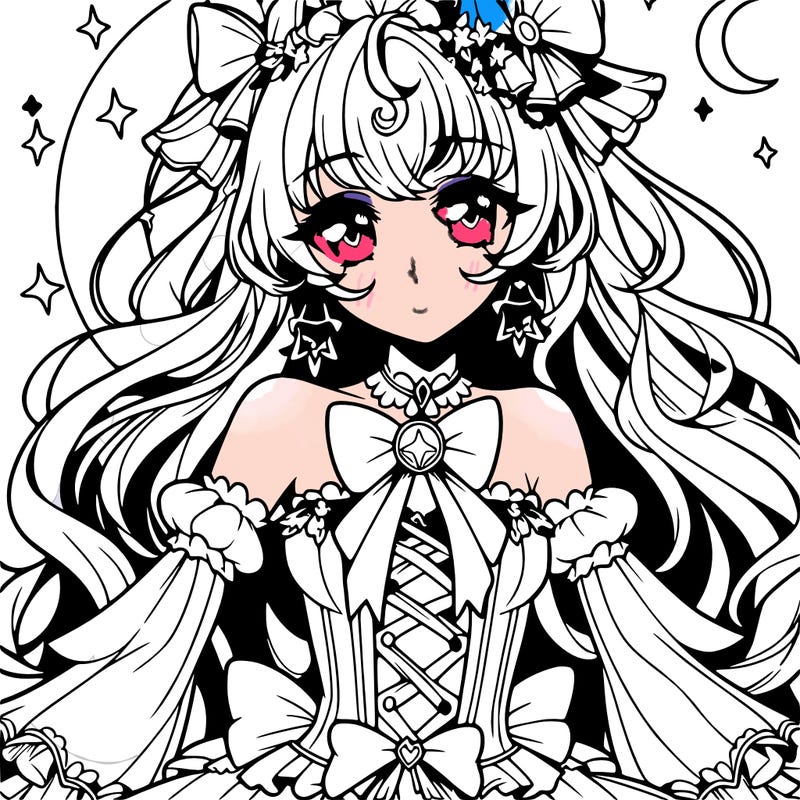 gorgeous anime magical girl