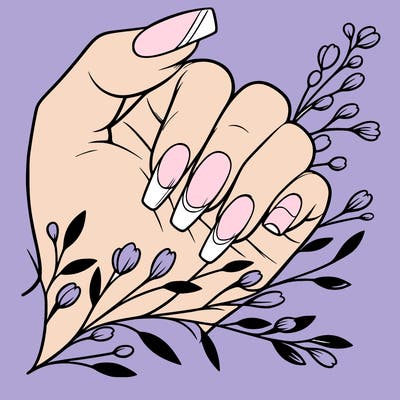 nails with french tip