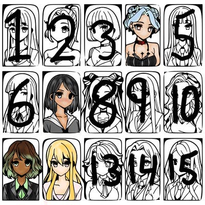 girls that look diffrent anime