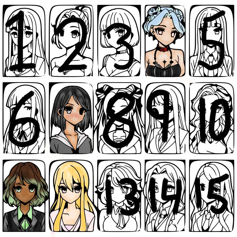 girls that look diffrent anime