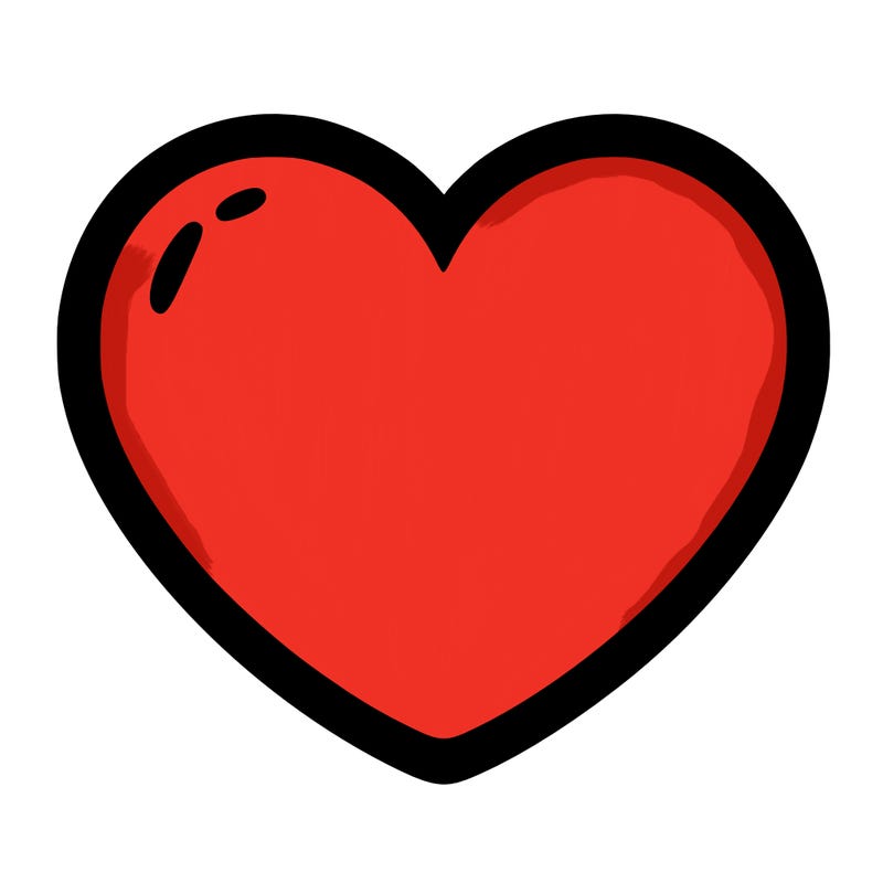 a blank heart