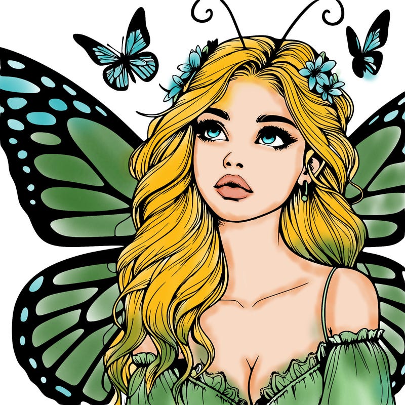 butterfly fairy realistic girl