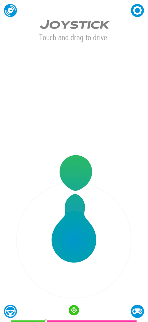 Sphero Play app joystick drive mode interface for robot control