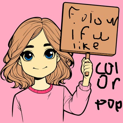 realistic girl holding up a sign