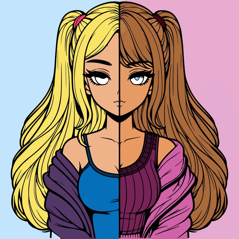 realistic girl split