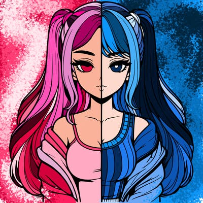 realistic girl split