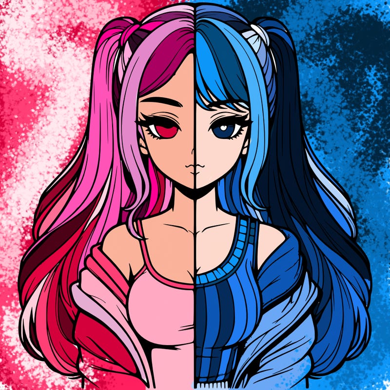 realistic girl split