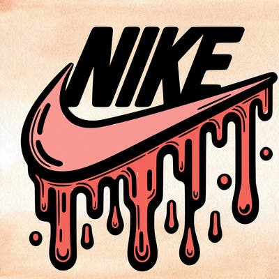 dripping nike logo