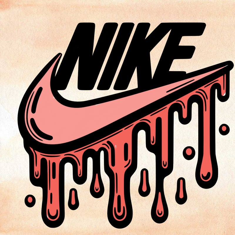 dripping nike logo