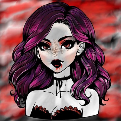 vampire girl realistic