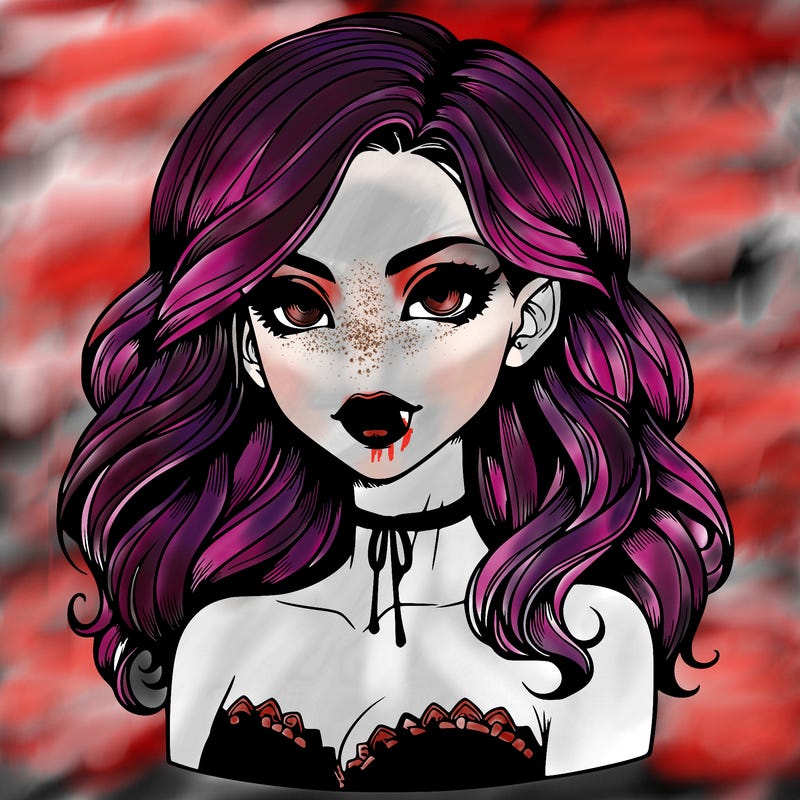 vampire girl realistic