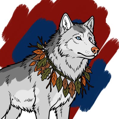 realistic wolfe who thinks he is a realistic lion