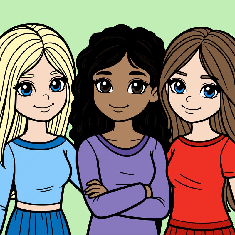 three girl best friends