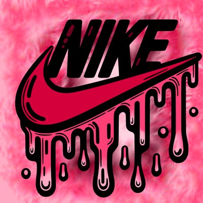 dripping nike logo