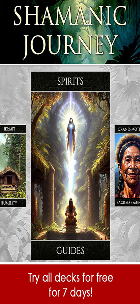 Indie Goes Oracle Cards - Exhibición del mazo de cartas oráculo Viaje Chamánico con cartas de espíritu y guía.