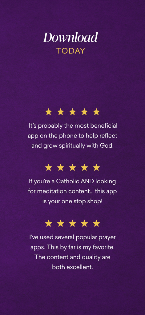 Amen: Catholic Bible & Prayers - Five-star user reviews and testimonials for the Amen Catholic Bible and Prayers app.