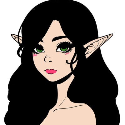 elf girl realistic dark fantasy