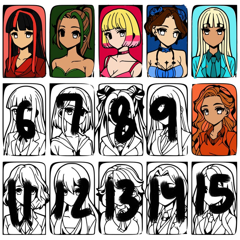 girls that look diffrent anime