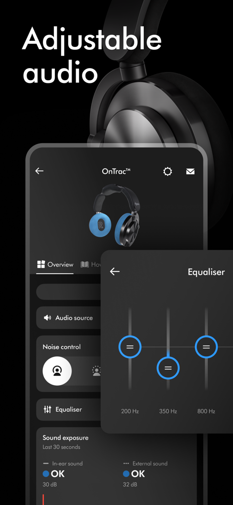 L'application MyDyson propose un égaliseur audio réglable et une interface de contrôle du bruit.