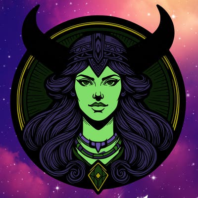 realistic valhalla goddess  symbol