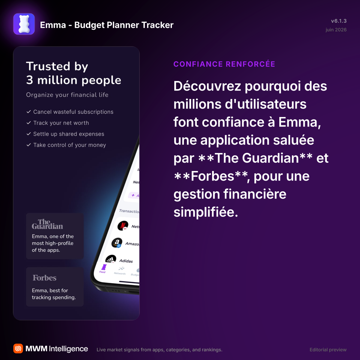 Emma - Budget Planner Tracker - Application Finance | MWM