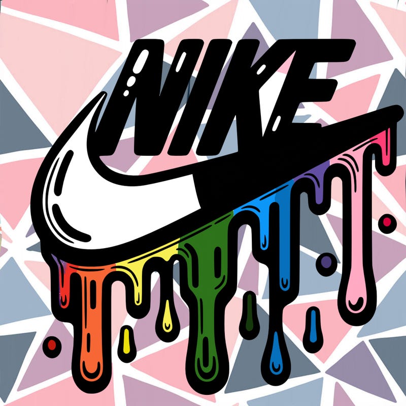 dripping nike logo