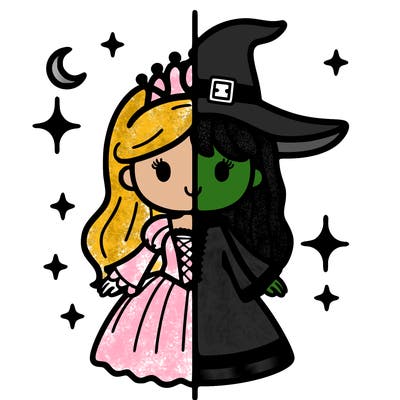 split princess and witch