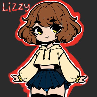 cute femboy with short, fluffy hair that softly frames their face, wearing a cropped hoodie, paired with a flouncy short skirt, and thigh-high stockings