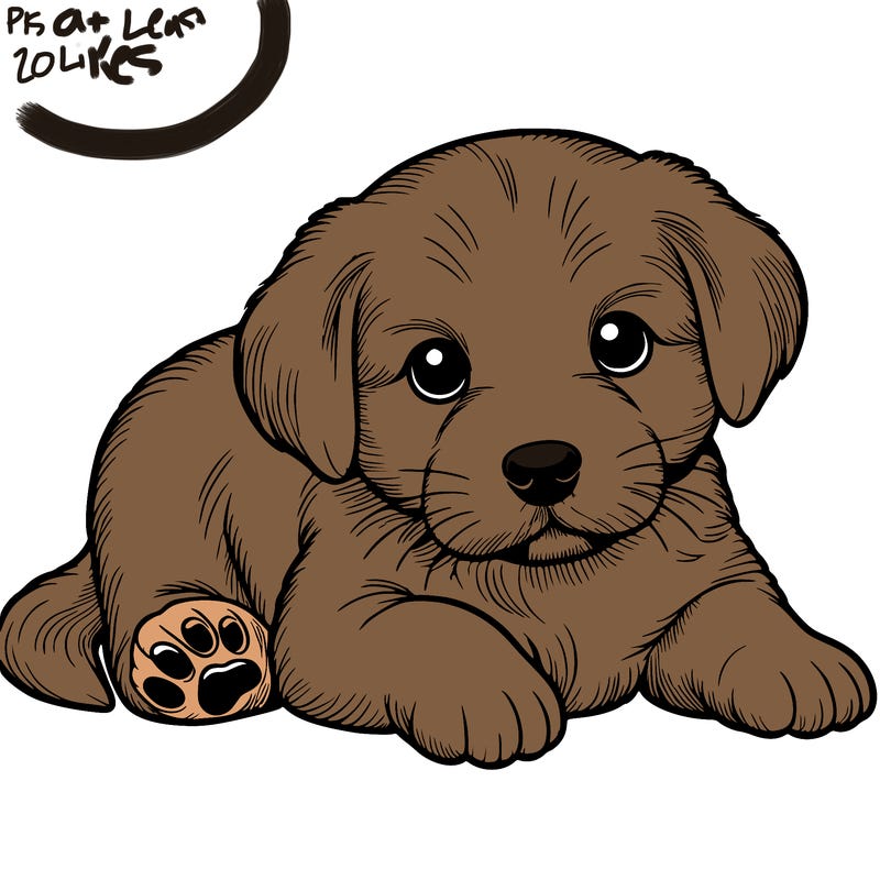 a cute realistic puppy