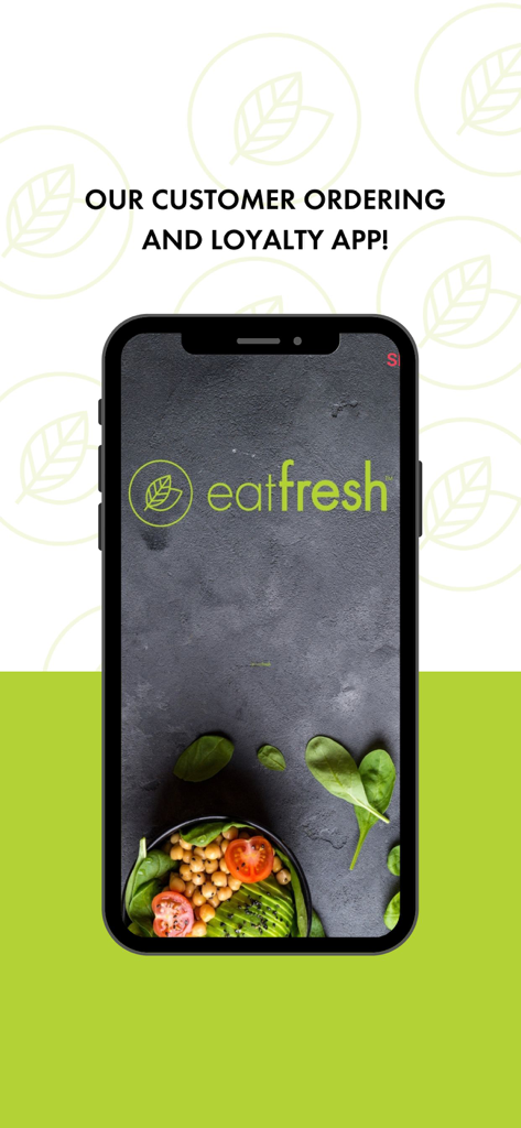 FreshApp - FreshApp mobile application splash screen for food ordering and loyalty